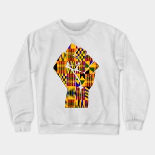 Kente Fist Design Melanin Black Pride T-Shirt Crewneck Sweatshirt